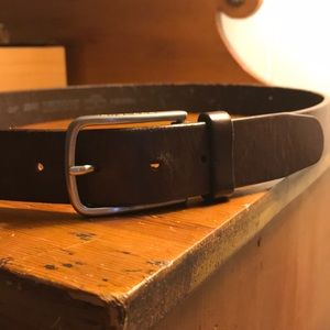 Dockers Men’s Brown Leather Bridle Belt